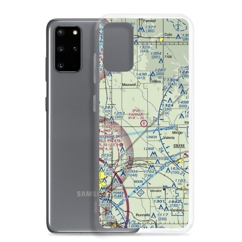 Farrar Airport (IA56) VFR Sectional Samsung Case Samsung Galaxy S20 Plus model shown