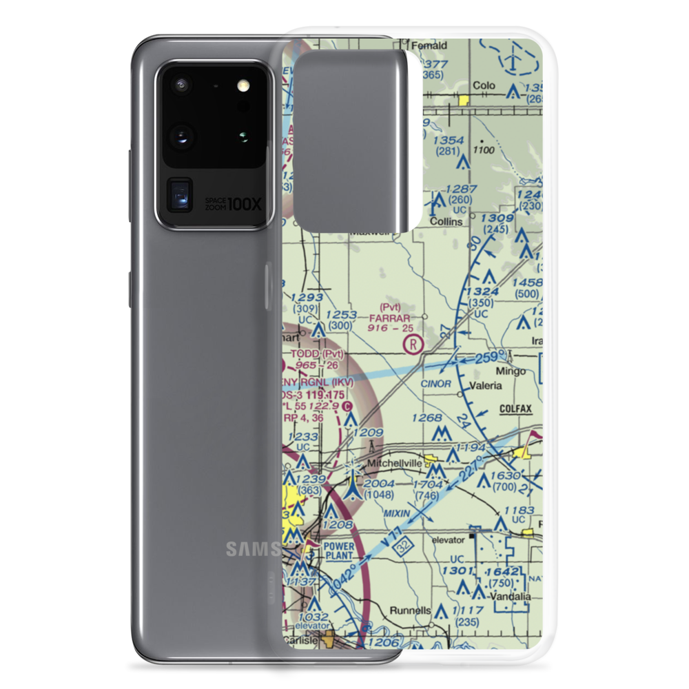 Farrar Airport (IA56) VFR Sectional Samsung Case Samsung Galaxy S20 Ultra model shown