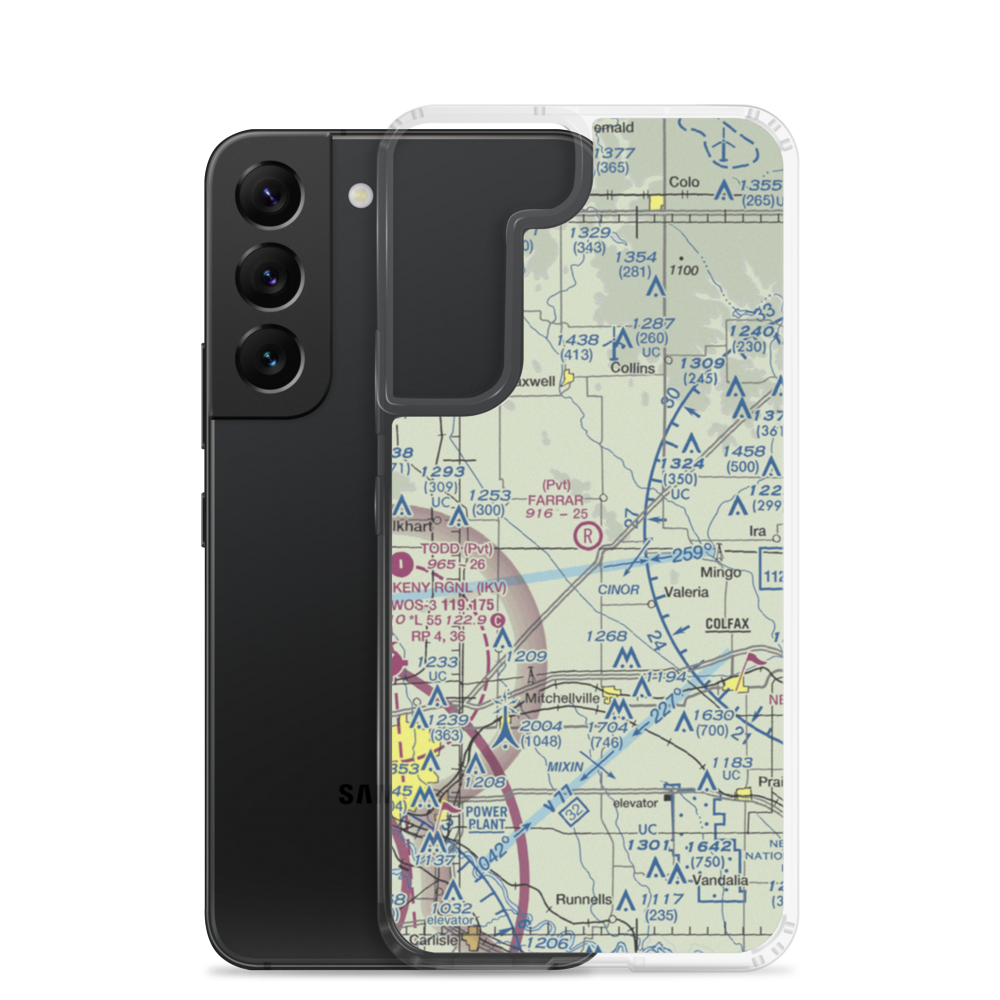 Farrar Airport (IA56) VFR Sectional Samsung Case Samsung Galaxy S22 model shown