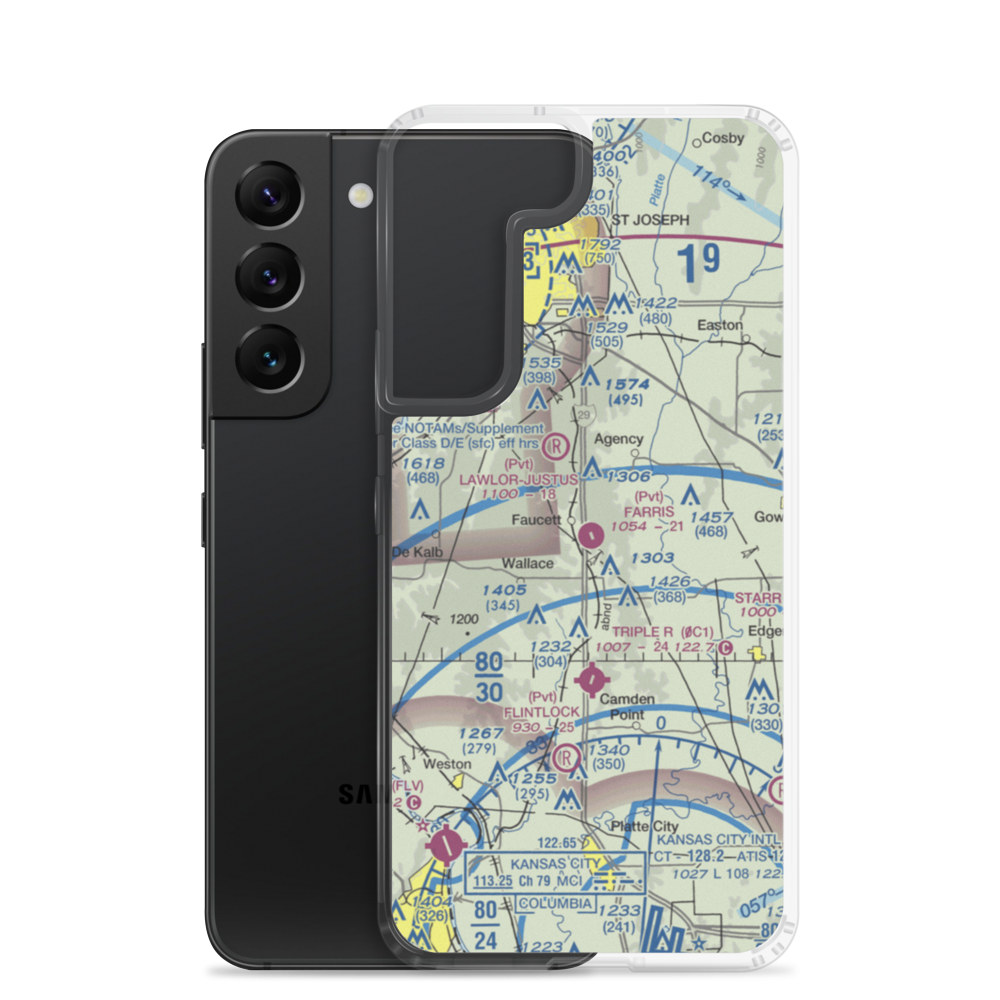 Farris Strip (61MU) VFR Sectional Samsung Case Samsung Galaxy S22 model shown