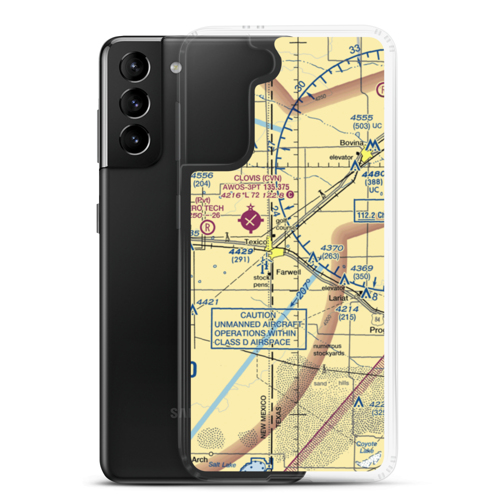 Farwell Spraying Service, Inc Airport (30XS) VFR Sectional Samsung Case Samsung Galaxy S21 Plus model shown