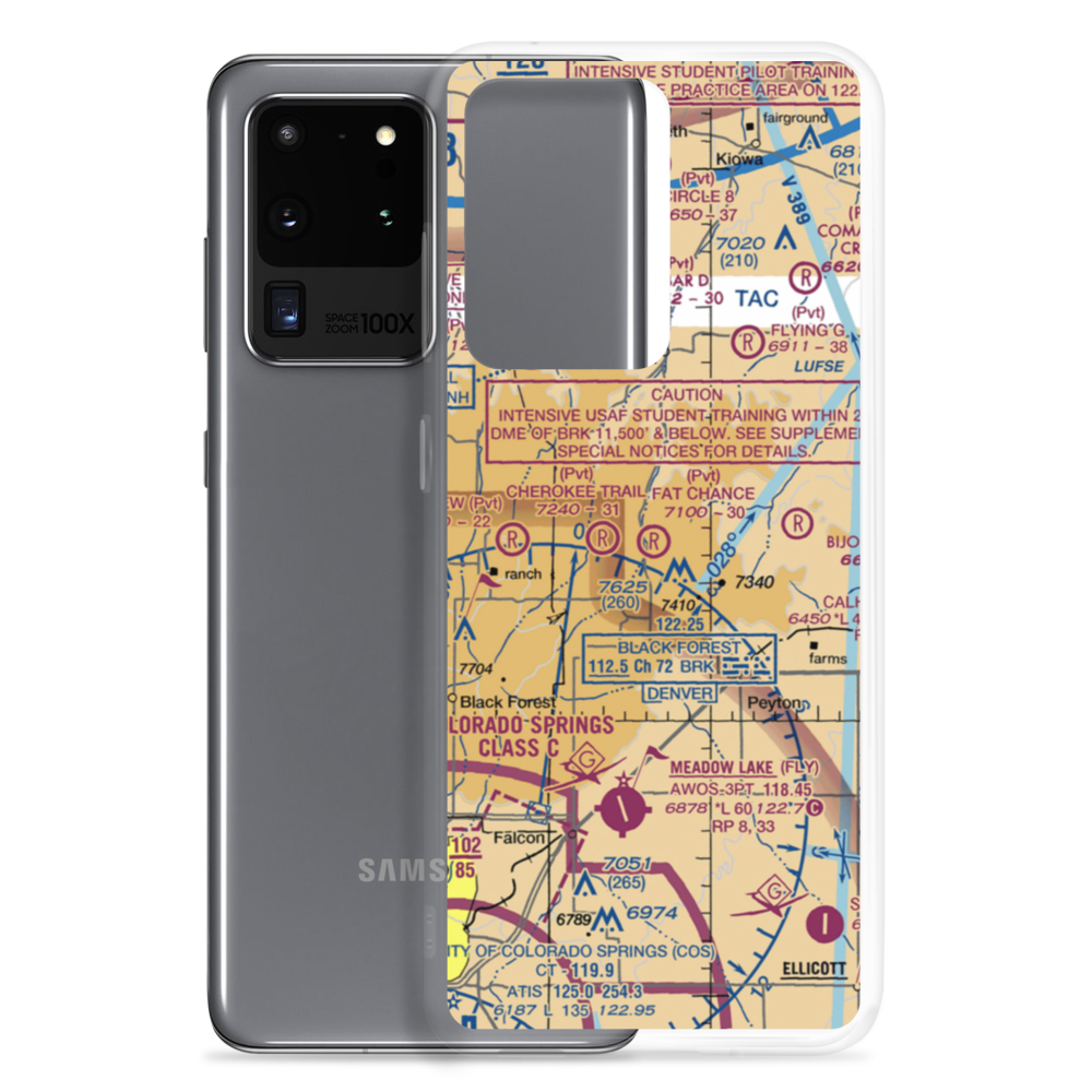 Fat Chance Airport (36CO) VFR Sectional Samsung Case Samsung Galaxy S20 Ultra model shown