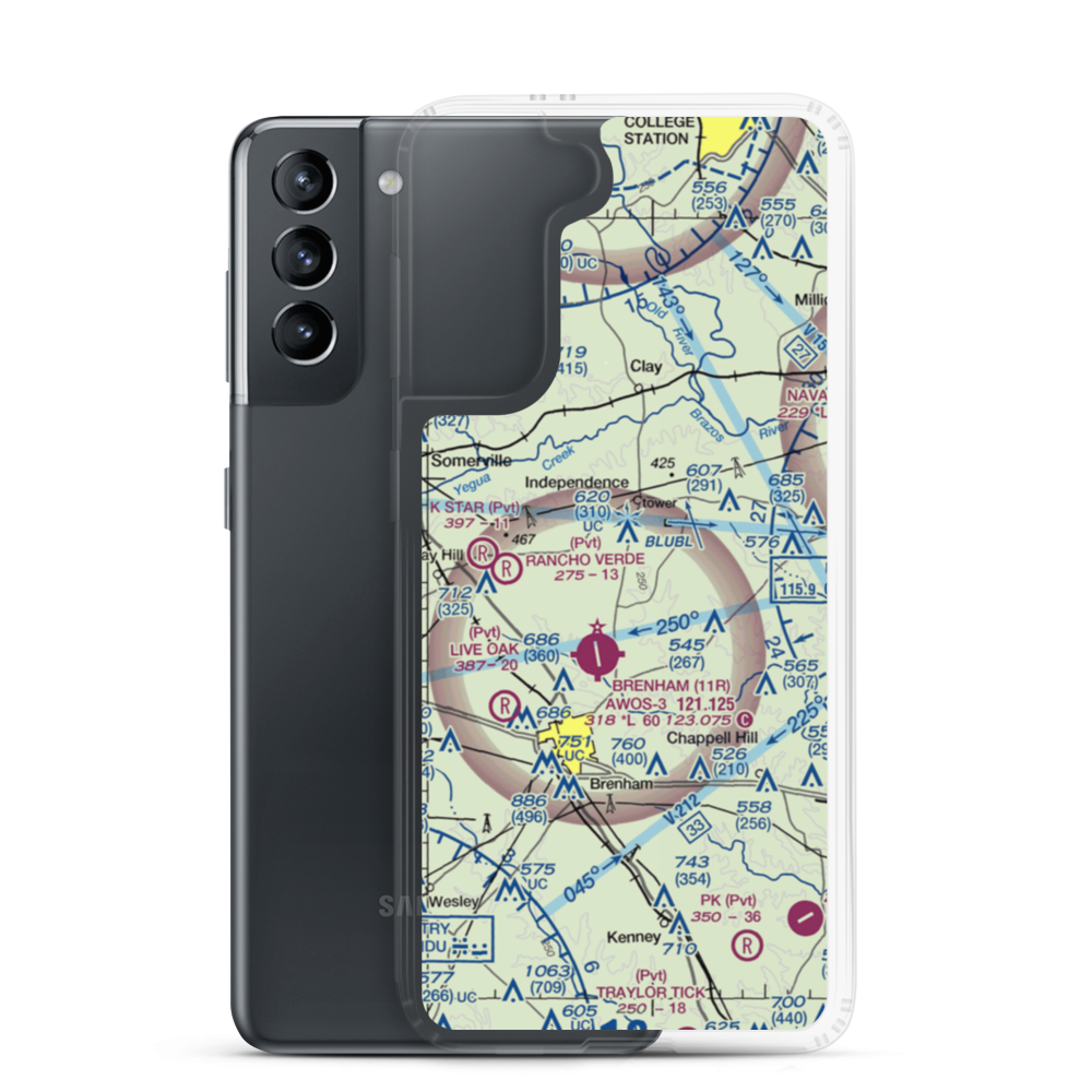 Faust Farm Airport (TA35) VFR Sectional Samsung Case Samsung Galaxy S21 model shown