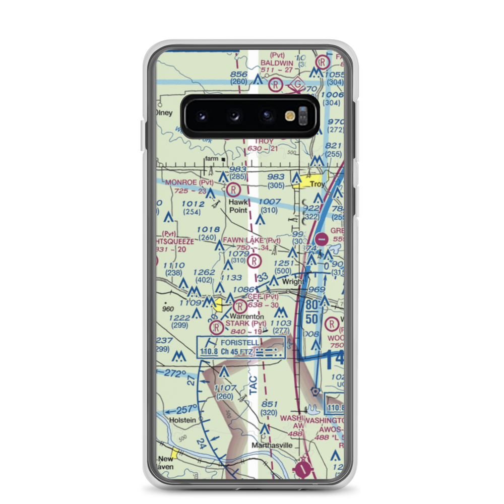 Fawn Lake Airport (2MO7) VFR Sectional Samsung Case Samsung Galaxy S10 model shown