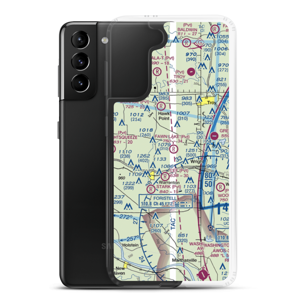 Fawn Lake Airport (2MO7) VFR Sectional Samsung Case Samsung Galaxy S21 Plus model shown