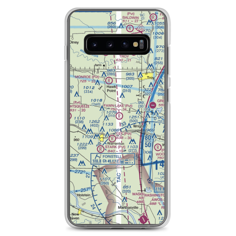 Fawn Lake Airport (2MO7) VFR Sectional Samsung Case Samsung Galaxy S10+ model shown