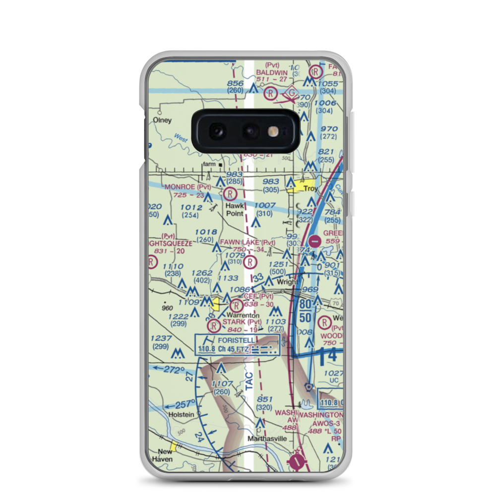 Fawn Lake Airport (2MO7) VFR Sectional Samsung Case Samsung Galaxy S10e model shown