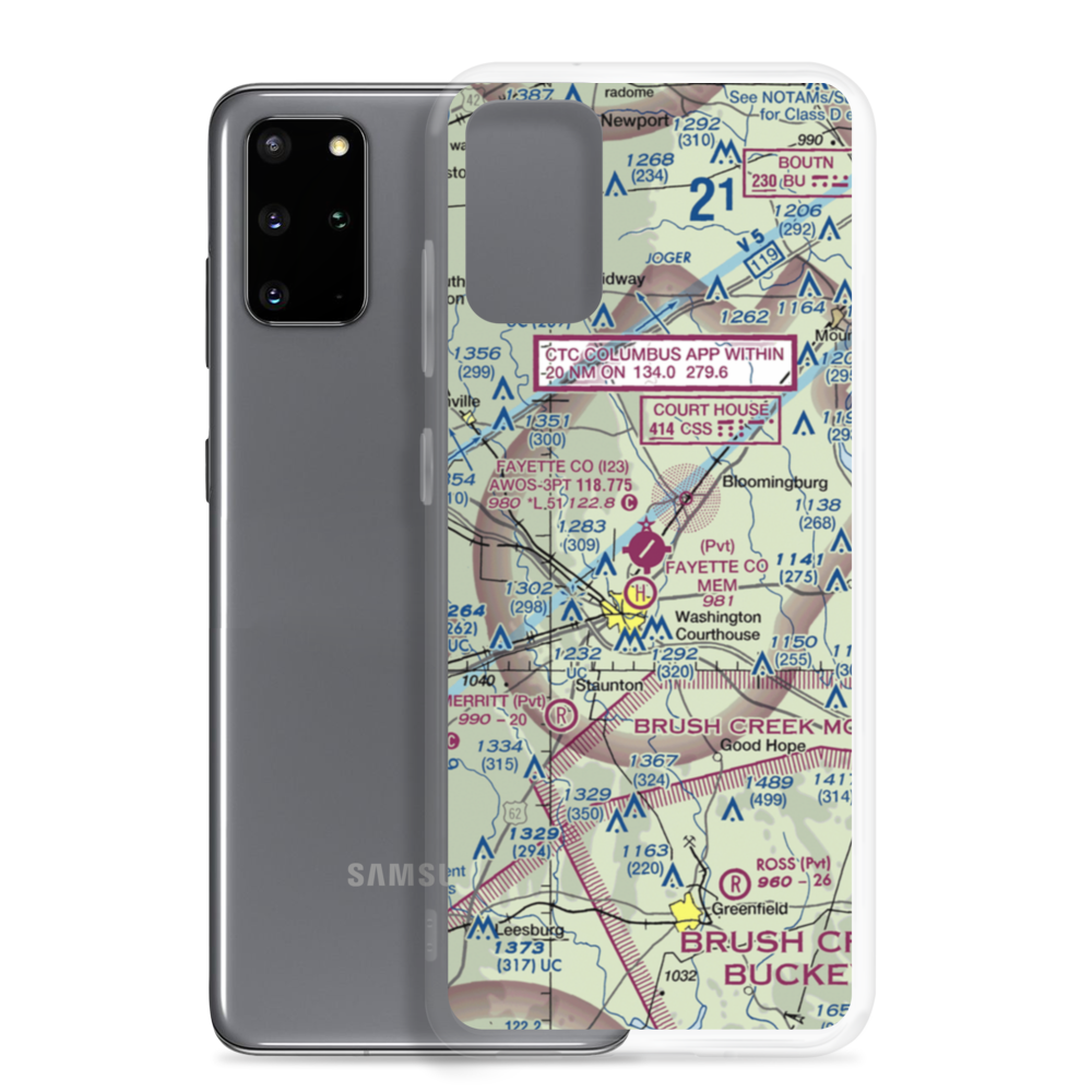 Fayette County Airport (I23) VFR Sectional Samsung Case Samsung Galaxy S20 Plus model shown