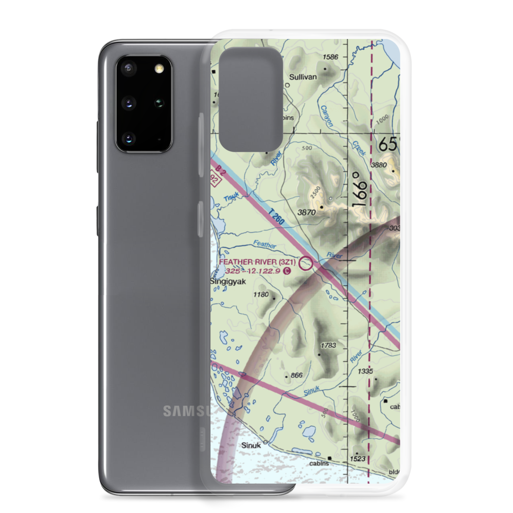 Feather River Airport (3Z1) VFR Sectional Samsung Case Samsung Galaxy S20 Plus model shown