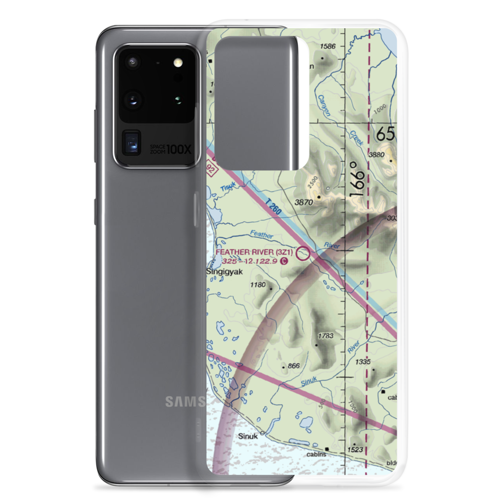 Feather River Airport (3Z1) VFR Sectional Samsung Case Samsung Galaxy S20 Ultra model shown
