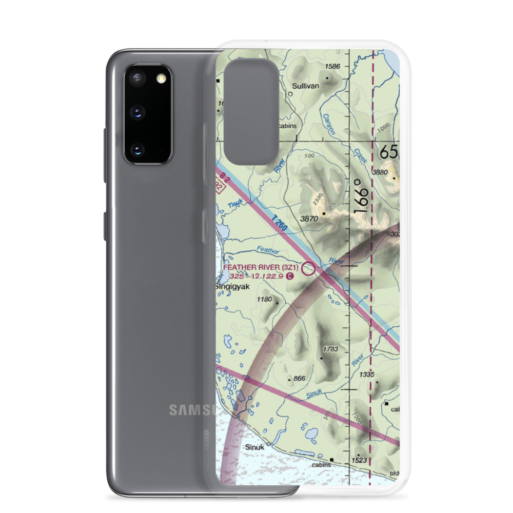 Feather River Airport (3Z1) VFR Sectional Samsung Case Samsung Galaxy S20 model shown