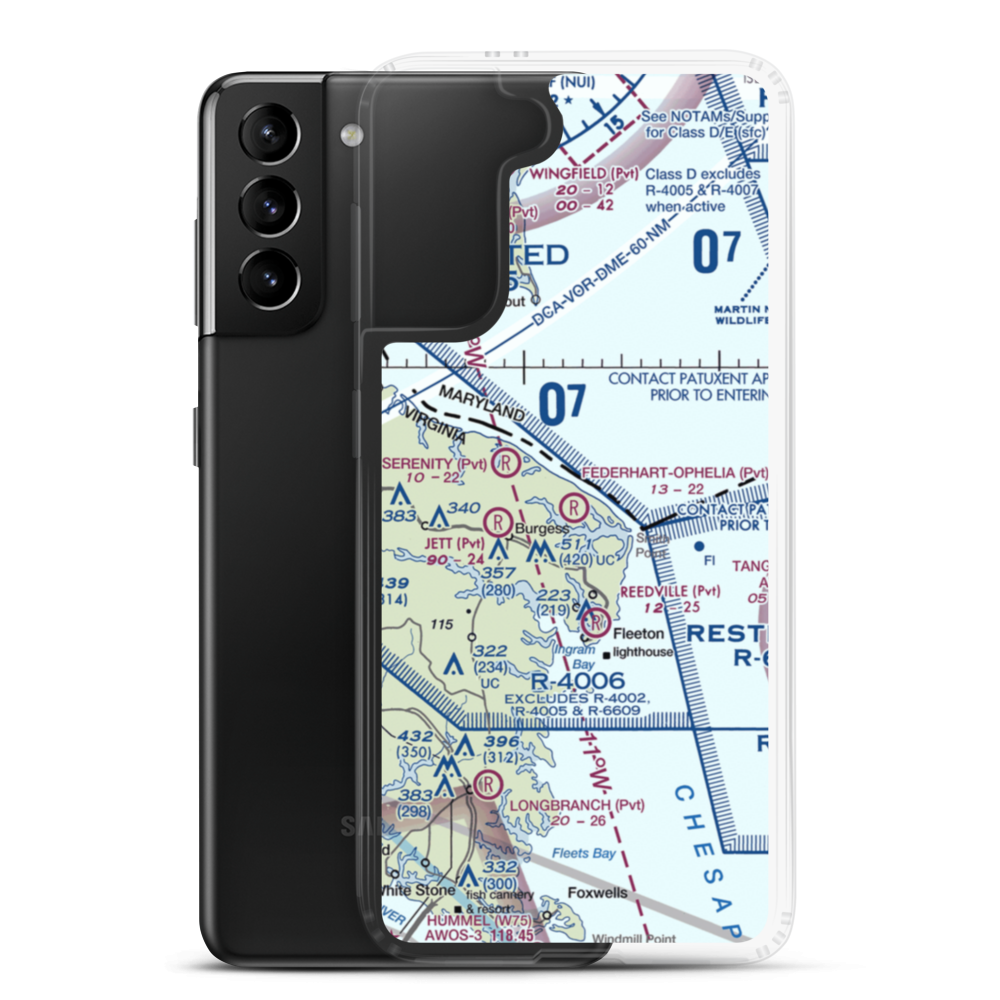 Federhart-Ophelia STOLport (VA99) VFR Sectional Samsung Case Samsung Galaxy S21 Plus model shown