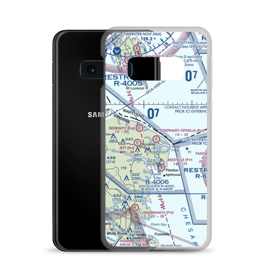 Federhart-Ophelia STOLport (VA99) VFR Sectional Samsung Case Samsung Galaxy S10e model shown