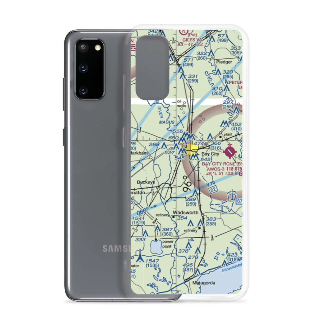 Fehmel Dusting Service Airport (T84) VFR Sectional Samsung Case Samsung Galaxy S20 model shown