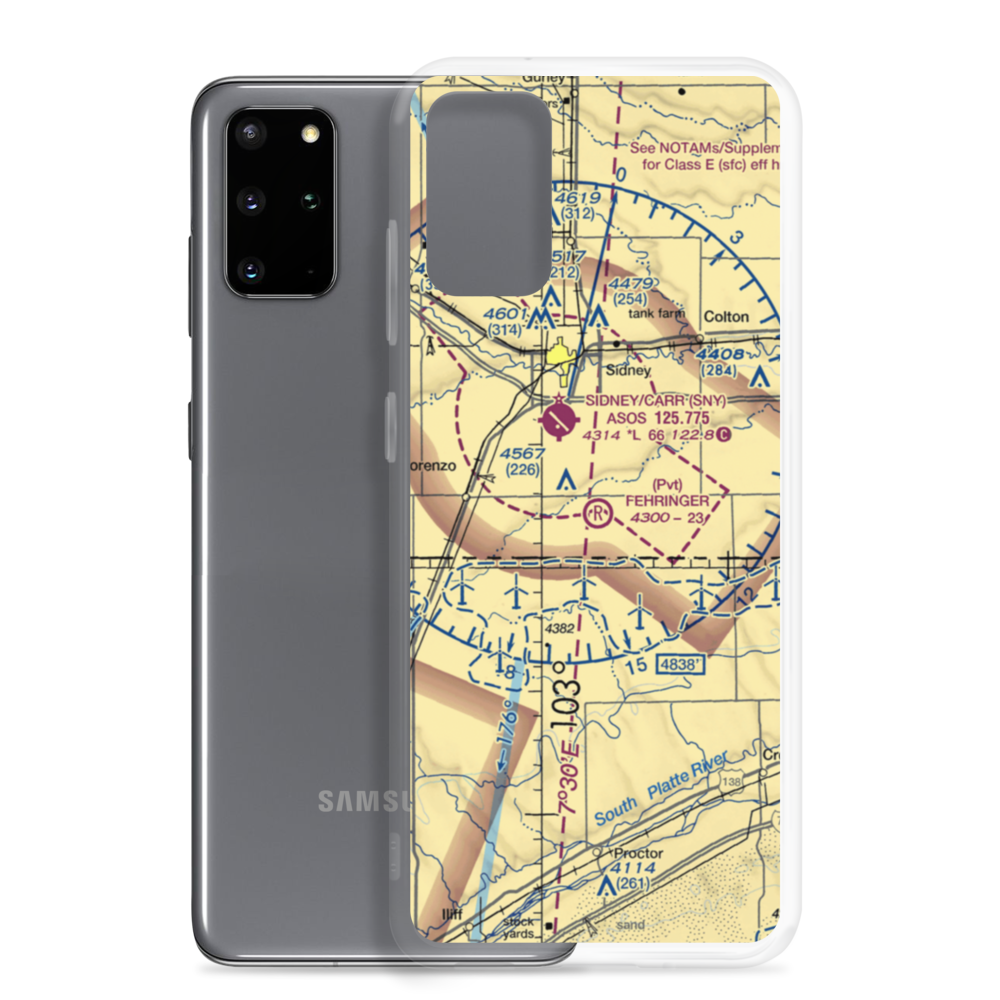 Fehringer Aerodrome (NE34) VFR Sectional Samsung Case Samsung Galaxy S20 Plus model shown