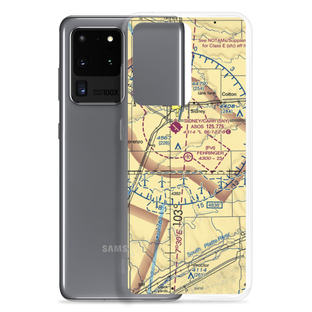 Fehringer Aerodrome (NE34) VFR Sectional Samsung Case Samsung Galaxy S20 Ultra model shown