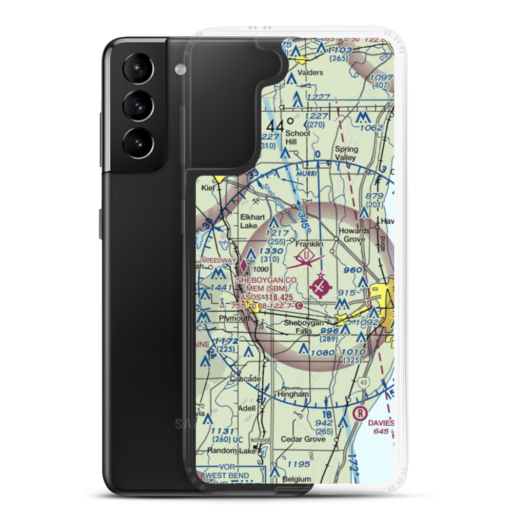 Feldmann Field (4WI6) VFR Sectional Samsung Case Samsung Galaxy S21 Plus model shown