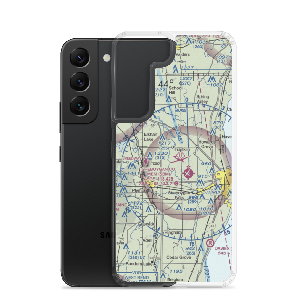 Feldmann Field (4WI6) VFR Sectional Samsung Case Samsung Galaxy S22 model shown