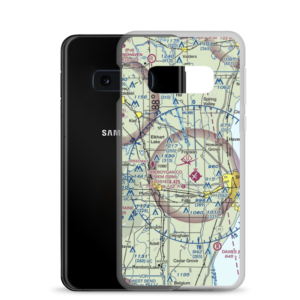 Feldmann Field (4WI6) VFR Sectional Samsung Case Samsung Galaxy S10e model shown