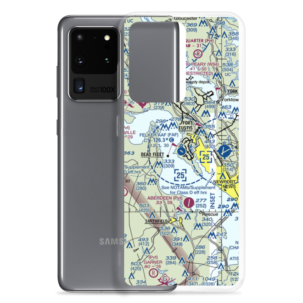 Felker Army Air Field (FAF) VFR Sectional Samsung Case Samsung Galaxy S20 Ultra model shown