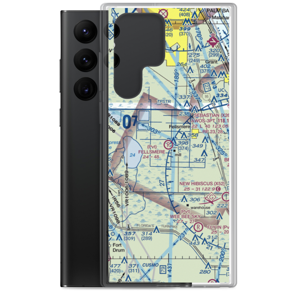 Fellsmere Airport (4FL3) VFR Sectional Samsung Case Samsung Galaxy S22 Ultra model shown