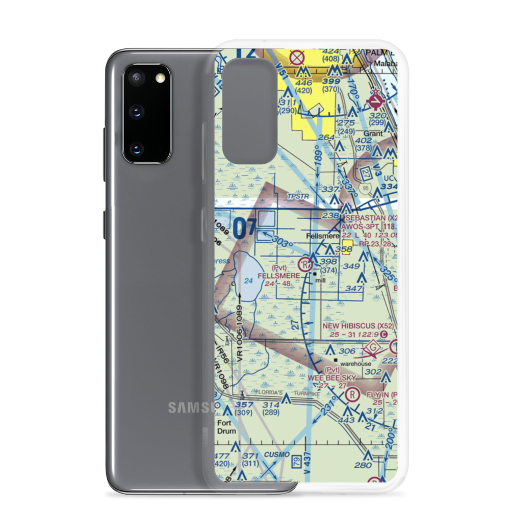 Fellsmere Airport (4FL3) VFR Sectional Samsung Case Samsung Galaxy S20 model shown