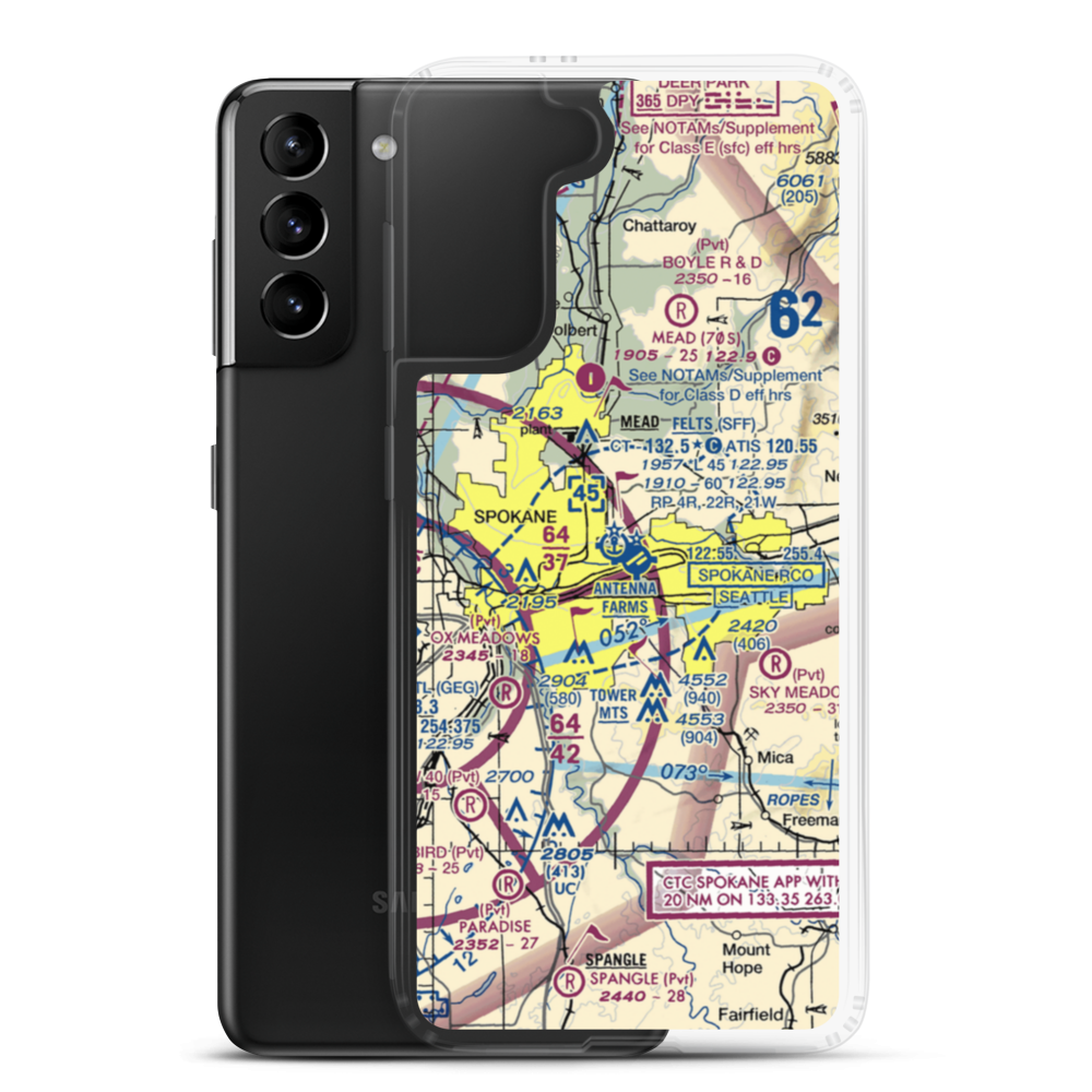 Felts Field (SFF) VFR Sectional Samsung Case Samsung Galaxy S21 Plus model shown