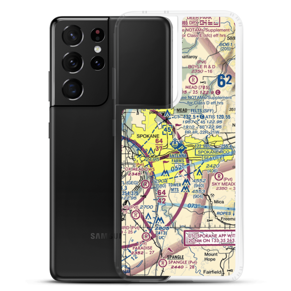 Felts Field (SFF) VFR Sectional Samsung Case Samsung Galaxy S21 Ultra model shown