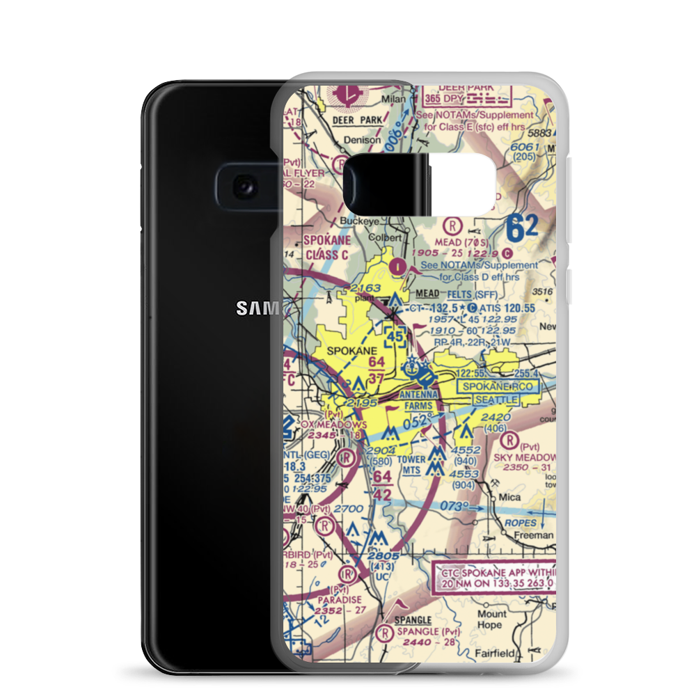 Felts Field (SFF) VFR Sectional Samsung Case Samsung Galaxy S10e model shown