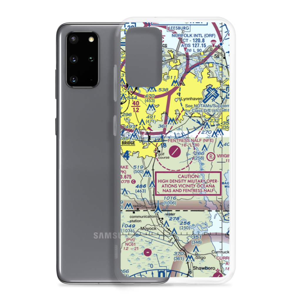 Fentress Naval Auxiliary Landing Field (NFE) VFR Sectional Samsung Case Samsung Galaxy S20 Plus model shown