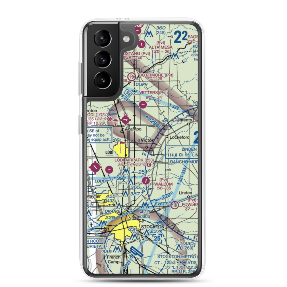 Ferdun Ranch Airport (CL11) VFR Sectional Samsung Case Samsung Galaxy S21 Plus model shown