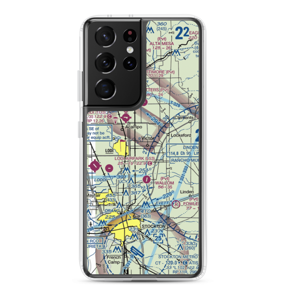 Ferdun Ranch Airport (CL11) VFR Sectional Samsung Case Samsung Galaxy S21 Ultra model shown