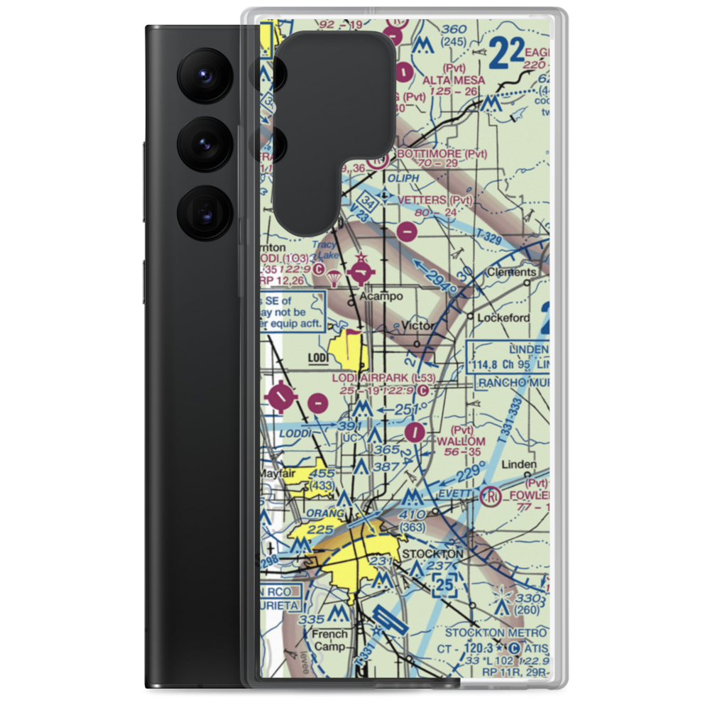 Ferdun Ranch Airport (CL11) VFR Sectional Samsung Case Samsung Galaxy S22 Ultra model shown