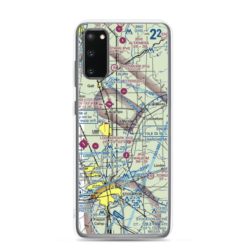 Ferdun Ranch Airport (CL11) VFR Sectional Samsung Case Samsung Galaxy S20 model shown