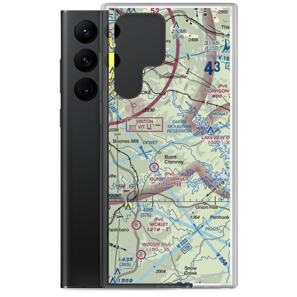 Ferguson Airport (81VA) VFR Sectional Samsung Case Samsung Galaxy S22 Ultra model shown
