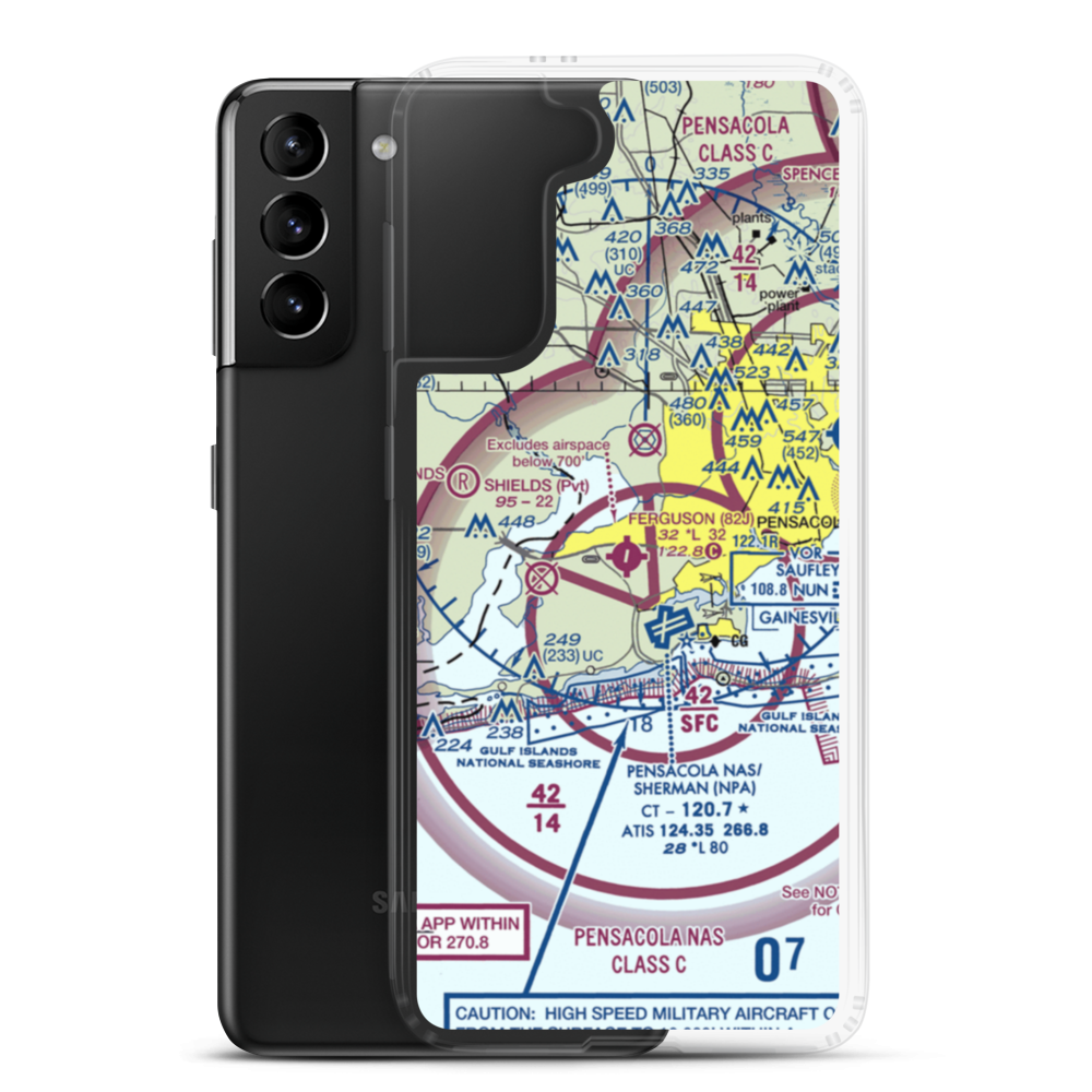 Ferguson Airport (82J) VFR Sectional Samsung Case Samsung Galaxy S21 Plus model shown