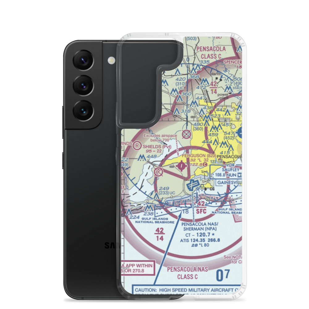 Ferguson Airport (82J) VFR Sectional Samsung Case Samsung Galaxy S22 model shown