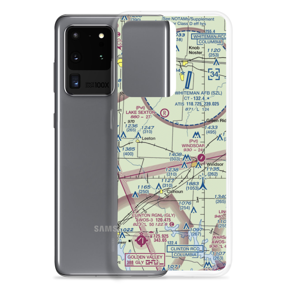 Ferguson Farms Airport (12MO) VFR Sectional Samsung Case Samsung Galaxy S20 Ultra model shown