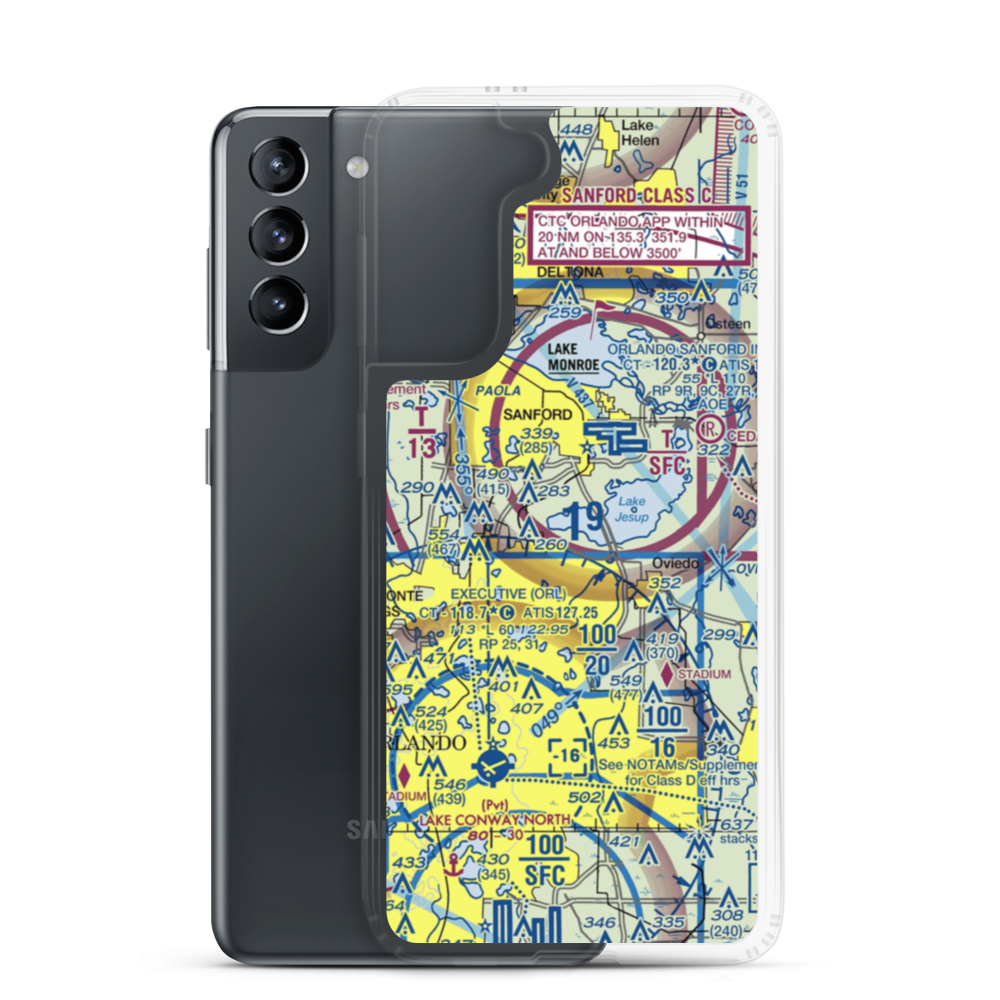 Ferguson Seaplane Base (FD98) VFR Sectional Samsung Case Samsung Galaxy S21 model shown