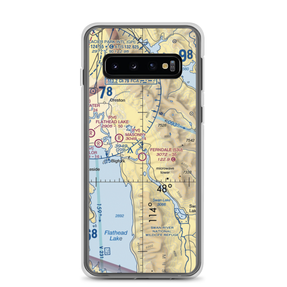 Ferndale Airfield (53U) VFR Sectional Samsung Case Samsung Galaxy S10 model shown