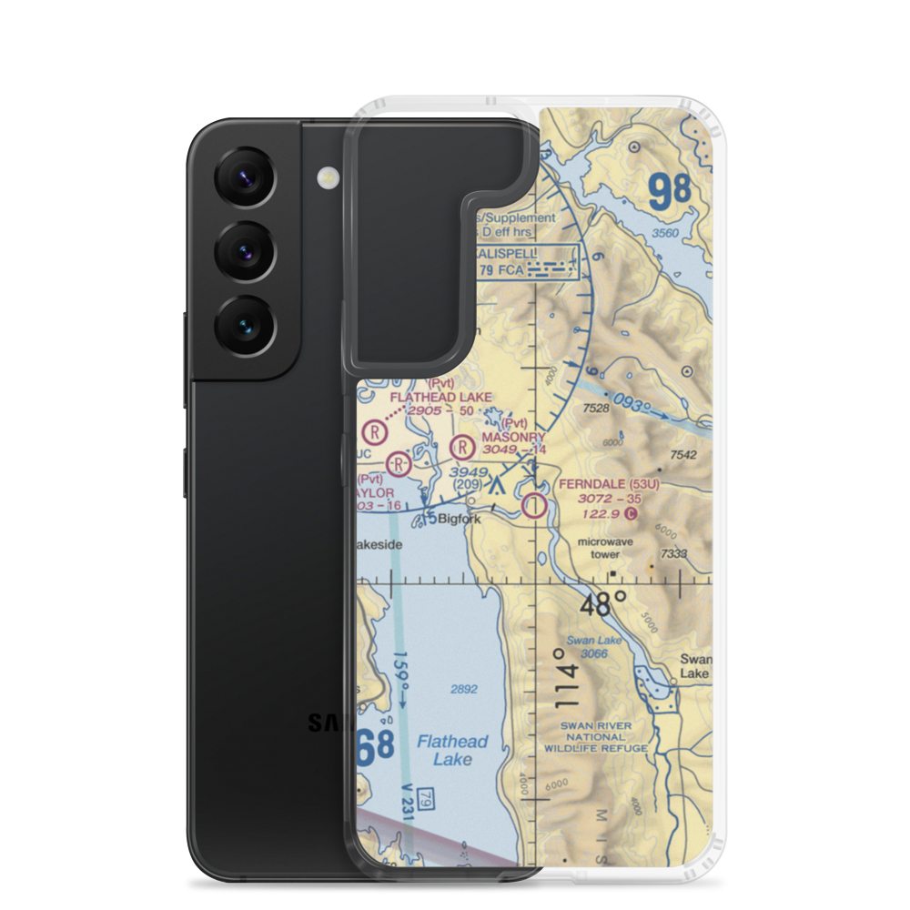 Ferndale Airfield (53U) VFR Sectional Samsung Case Samsung Galaxy S22 model shown