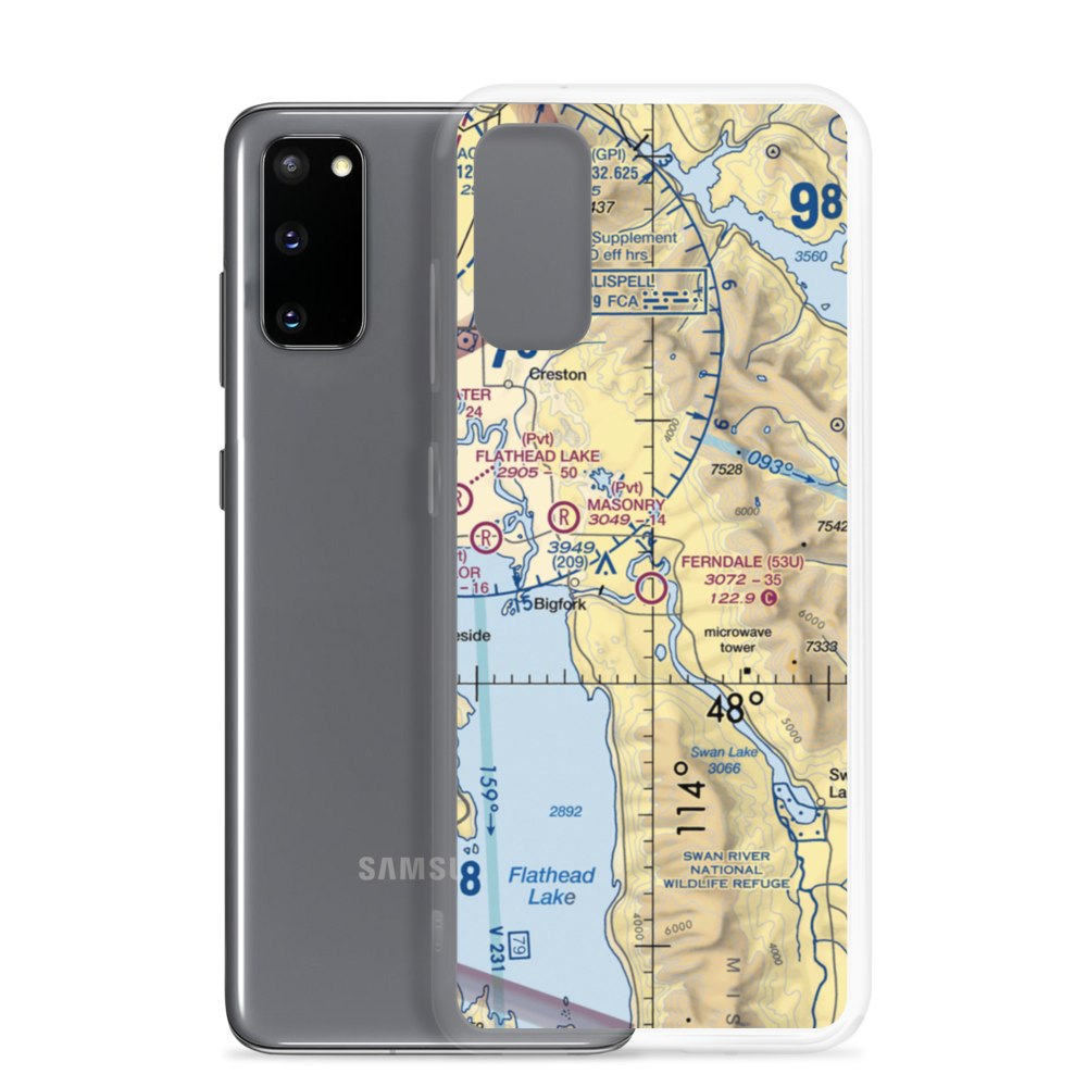 Ferndale Airfield (53U) VFR Sectional Samsung Case Samsung Galaxy S20 model shown