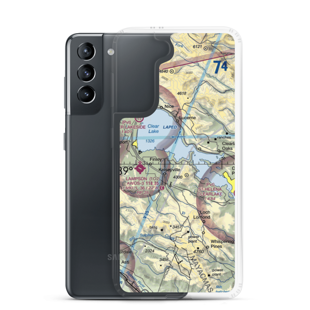 Ferndale Resort Seaplane Base (CN20) VFR Sectional Samsung Case Samsung Galaxy S21 model shown