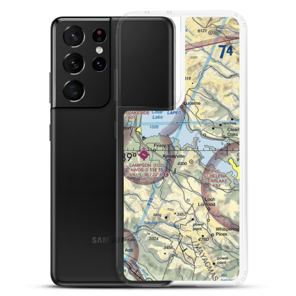 Ferndale Resort Seaplane Base (CN20) VFR Sectional Samsung Case Samsung Galaxy S21 Ultra model shown