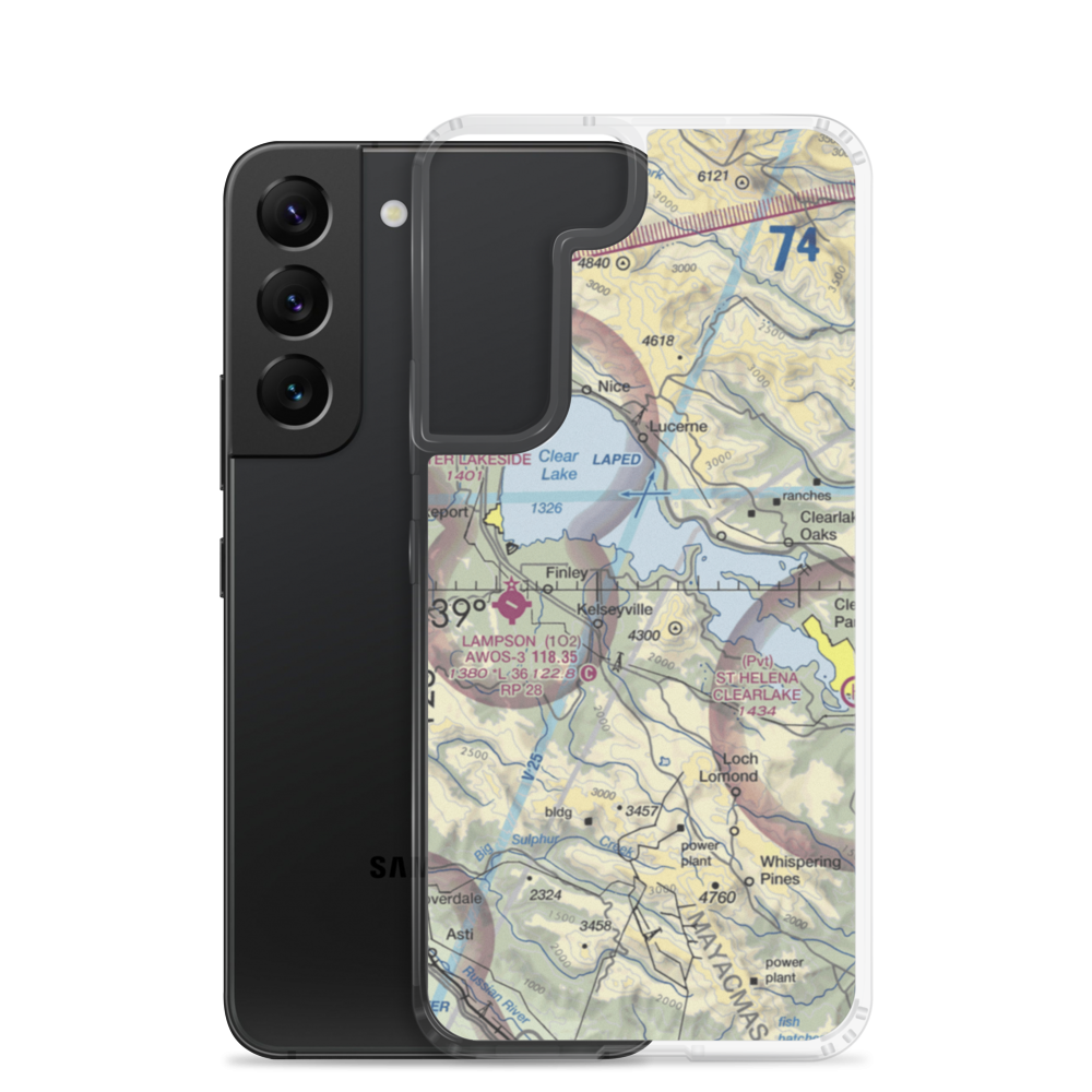Ferndale Resort Seaplane Base (CN20) VFR Sectional Samsung Case Samsung Galaxy S22 model shown