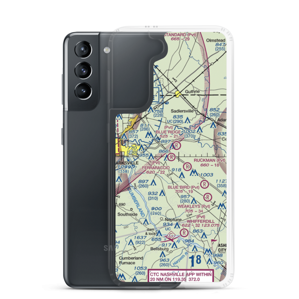 Ferraraccio Field (19TN) VFR Sectional Samsung Case Samsung Galaxy S21 model shown