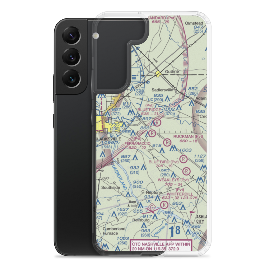 Ferraraccio Field (19TN) VFR Sectional Samsung Case Samsung Galaxy S22 Plus model shown