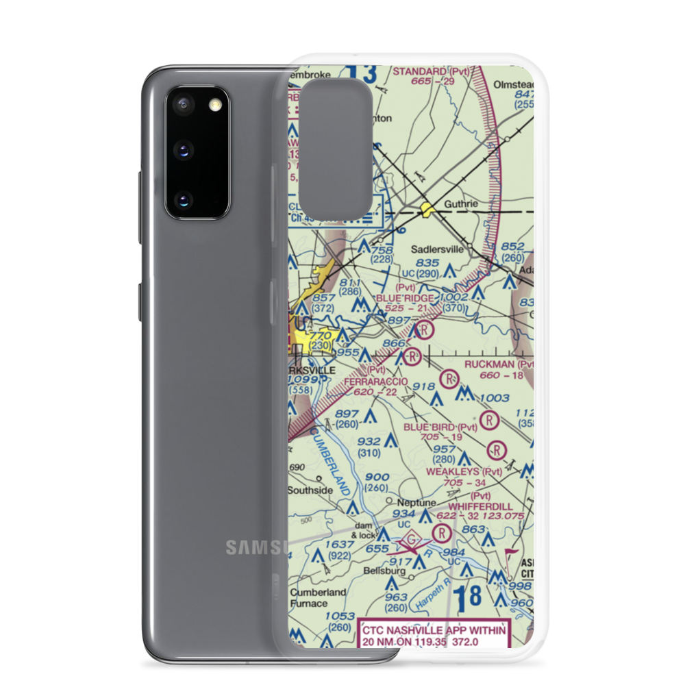 Ferraraccio Field (19TN) VFR Sectional Samsung Case Samsung Galaxy S20 model shown