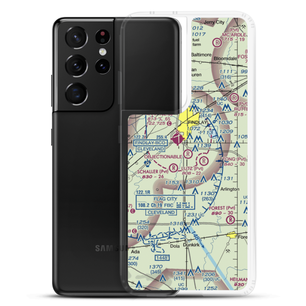 Ferrell Airport (9OH8) VFR Sectional Samsung Case Samsung Galaxy S21 Ultra model shown