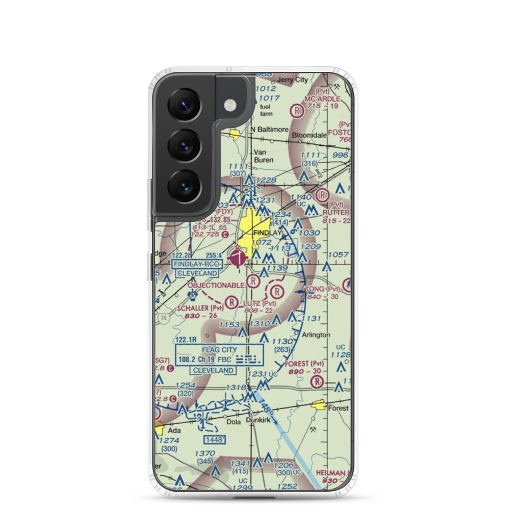 Ferrell Airport (9OH8) VFR Sectional Samsung Case Samsung Galaxy S22 model shown